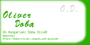 oliver doba business card